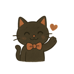 [LINEスタンプ] 黒ねこちゃんの1日