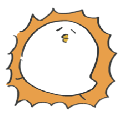 [LINEスタンプ] ゆるっと白い鳥スタンプ