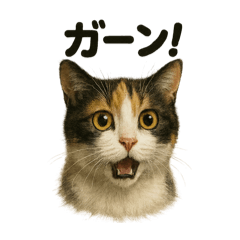 [LINEスタンプ] リアルな三毛猫の日常感情表現日記ライン