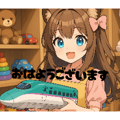 [LINEスタンプ] おもちゃ屋さんと電車のおもちゃ