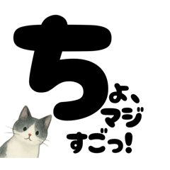 [LINEスタンプ] 【ギャル式】白黒にゃんの元気パワー☆