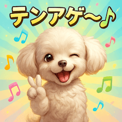 [LINEスタンプ] トイプーのハッピータイム♪
