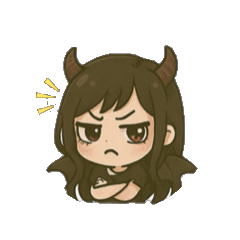 [LINEスタンプ] うごく！ワガママあくまちゃん
