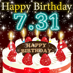 [LINEスタンプ] 7月下旬❤️日付入り❤️誕生日おめでとう❣️