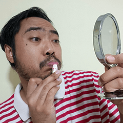 [LINEスタンプ] かわいい男2025と鏡