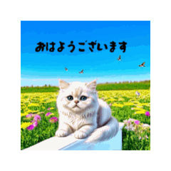 [LINEスタンプ] かわいい猫であいさつ