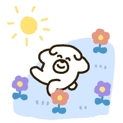 [LINEスタンプ] けたわん（のんびり)
