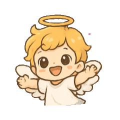 [LINEスタンプ] うごく！きゅーてぃ天使くん