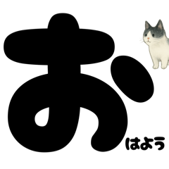 [LINEスタンプ] あいさつ★白黒ねこの毎日スタンプ（季節）