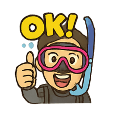 [LINEスタンプ] Scuba instructor Satoshi part 1