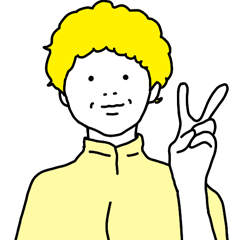 [LINEスタンプ] 3つ-黄色バージョン