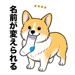 [LINEスタンプ] 名前入りコーギーしっぽなし