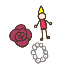 [LINEスタンプ] 小人さんとミーちゃん ～6月誕生石＆花～の画像（メイン）