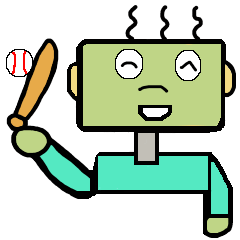 [LINEスタンプ] ちBIT君ベースボール