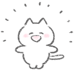 [LINEスタンプ] 感情を伝える白いこねこスタンプ