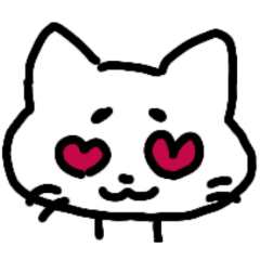 [LINEスタンプ] [アレンジ用]感情豊かなネコ（白）