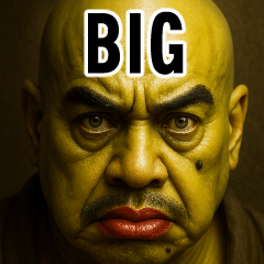 [LINEスタンプ] リアルがまん和尚 -BIG-