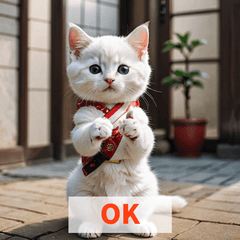 [LINEスタンプ] 子猫が返事（肯定のみ）