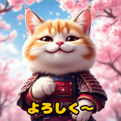 [LINEスタンプ] 可愛らしいぬこ侍