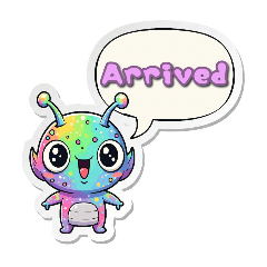 [LINEスタンプ] かわいい宇宙人s