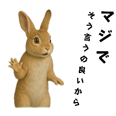 [LINEスタンプ] おこりんぼなウサギ