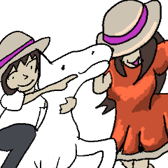 [LINEスタンプ] 暑さをしのぐ、清楚な少女。
