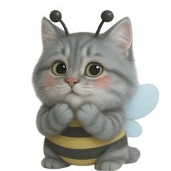 [LINEスタンプ] ふわふわの小さな蜂 （NT）