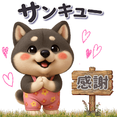 [LINEスタンプ] 黒柴犬さんの一日