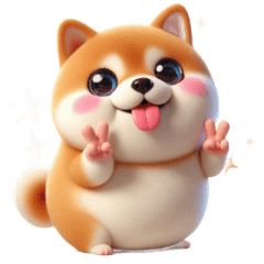 [LINEスタンプ] でぶ柴既読スルー中