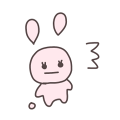 [LINEスタンプ] 真顔のうさぴこ