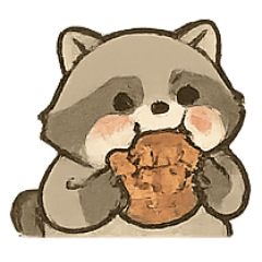 [LINEスタンプ] ぬすみ食いアライグマNonoのおやつタイム