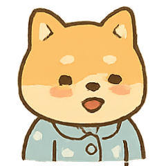 [LINEスタンプ] パジャマ柴犬のぐうたら生活