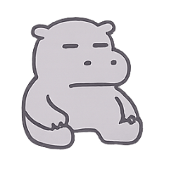 [LINEスタンプ] ぼーっとカバくんのゆるゆる日常