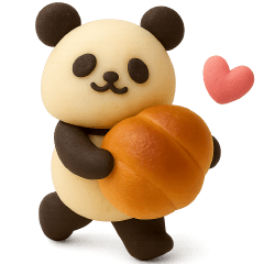 [LINEスタンプ] もちもち3D★パンとパンダの敬語気遣い