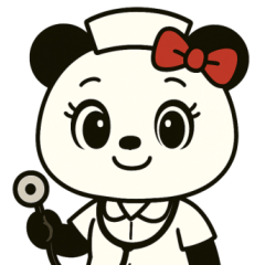 [LINEスタンプ] パンダのお嬢さん（ナース編）