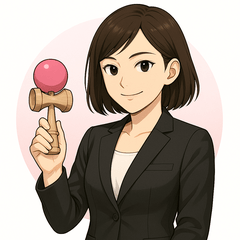 [LINEスタンプ] けん玉OLたまねさん