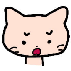 [LINEスタンプ] [アレンジ用]感情豊かなネコ（薄ピンク）