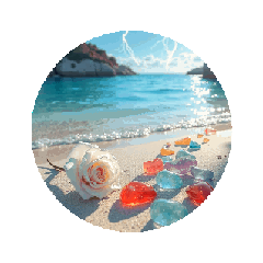 [LINEスタンプ] 癒しの文字なしスタンプ.海.花.Healing.Sea