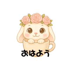 [LINEスタンプ] 可愛い たれ耳うさぎ