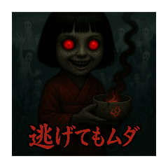 [LINEスタンプ] こけし（ホラー）の画像（メイン）