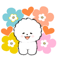 [LINEスタンプ] ず～っと使える★癒し★ビションフリーゼ