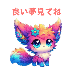 [LINEスタンプ] [良い夢見てね]夢カワモンスター 空想動物