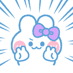 [LINEスタンプ] 元気なうしゃぎ！！ 紫色