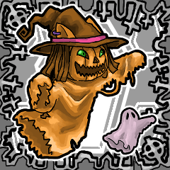 [LINEスタンプ] アンデッド動く⚰️ニャンプキンファントム