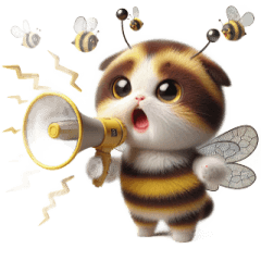 [LINEスタンプ] イライラハニーネコ