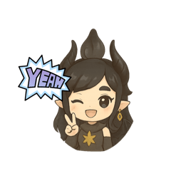 [LINEスタンプ] ゆるキャラ ブラック天使