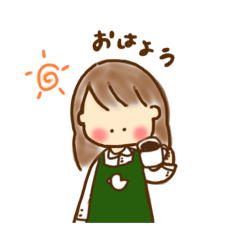 [LINEスタンプ] カフェバイトスタンプ