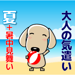 [LINEスタンプ] 優しい気づかい ダックスフンド-犬好き 夏