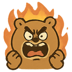 [LINEスタンプ] 爆発くまBearboomの感情劇場