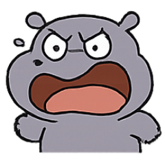 [LINEスタンプ] 大げさカバの感情爆発日常